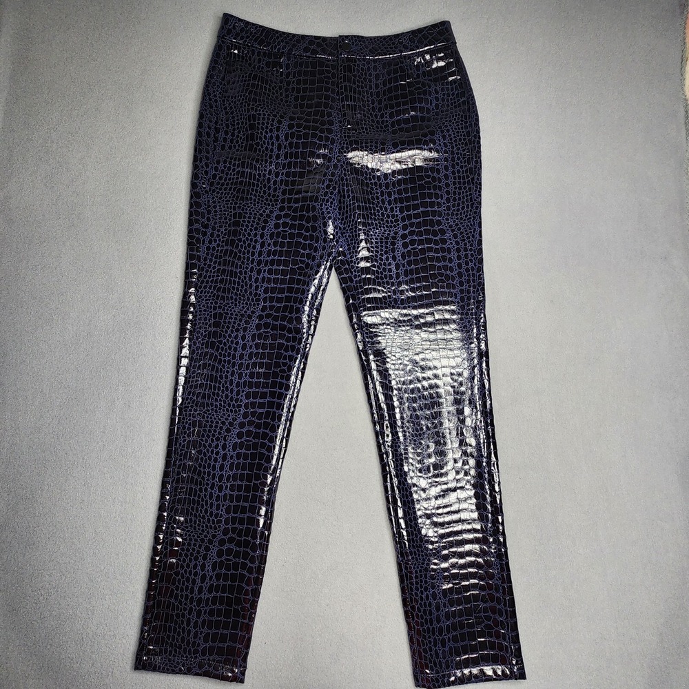 Jenniferle Pants Women's XL 32x30 Black Blue Croc Reptile Kylie Jenner Celebrity